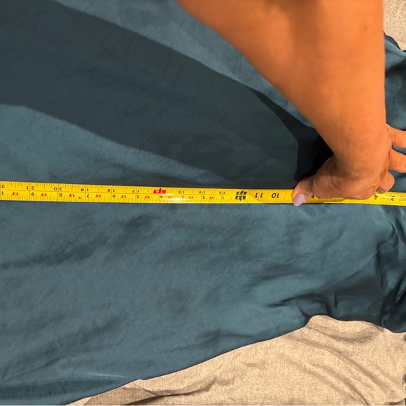 Aritzia Wilfred Slip Dress in Teal - Picture 6 of 9